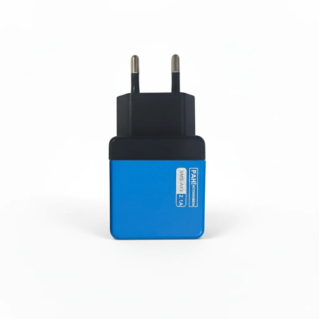 Cargador doble USB Azul